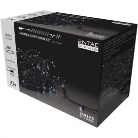   Entac Karácsonyi IP44 240 LED Sorolható Füzér CW 24m szett adapterrel