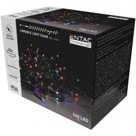   Entac Karácsonyi IP44 240 LED Sorolható Füzér MC 24m adapter nélkül