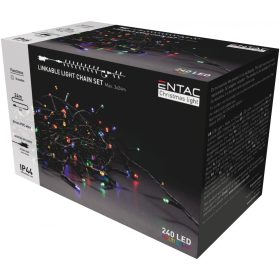   Entac Karácsonyi IP44 240 LED Sorolható Füzér MC 24m szett adapterrel