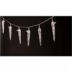   Entac Karácsonyi Beltéri Műanyag Jégcsap 11cm 10 LED 1,65m (2AA nt.)