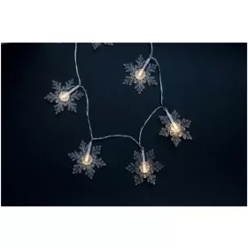   Entac Karácsonyi Beltéri Füzér Műanyag hópehely 10 LED WW 1m (2AA nt.)