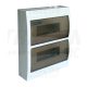 Tracon Falon kívüli elosztódoboz, füstszínű ajtóval, N/PE sínnel 2×12 (24) modul, IP40, (H×W×D=330×270×75mm)