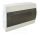 Tracon Falon kívüli elosztódoboz, füstszínű ajtóval, N/PE sínnel 1×18 modul, IP40, (H×W×D=220×365×75mm)