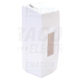  Tracon Falon kívüli elosztódoboz, ajtó nélkül, zárópecsételhető 1×2 modul, IP40, (H×W×D=130×50×68mm)