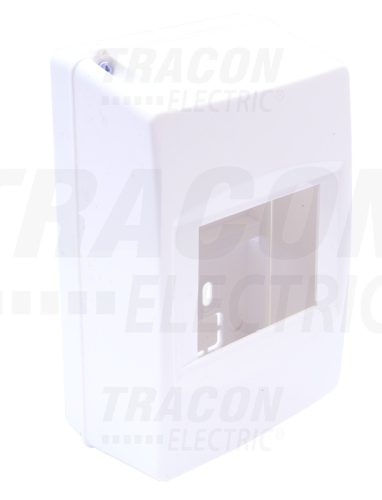 Tracon Falon kívüli elosztódoboz, ajtó nélkül, zárópecsételhető 1×4 modul, IP40, (H×W×D=150×84×68mm)