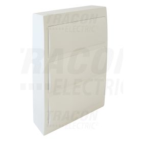   Tracon Falon kívüli elosztódoboz fehér ajtóval, N/PE sínnel 3×14 (42) modul, IP40, (H×W×D=475×310×85mm)