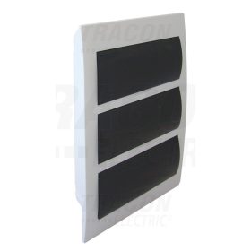   Tracon Süllyesztett elosztódoboz, füstszínű ajtóval, N/PE sínnel 3×14 (42) modul, IP40, (H×W×D=475×310×75mm)
