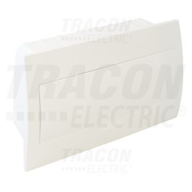   Tracon Süllyesztett elosztódoboz, fehér ajtóval, N/PE sínnel 1×18 modul, IP40, (H×W×D=240×380×70mm)