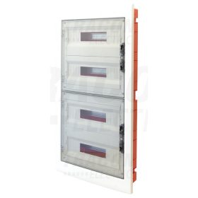   Tracon Süllyesztett elosztódoboz, füstszínű-sík ajtóval, NPE nélkül 4×18 (72) modul, IP40, (H×W×D=860×440×95mm)