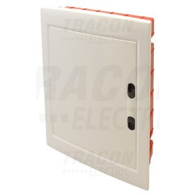   Tracon Süllyesztett elosztódoboz, fehér-sík ajtóval, NPE nélkül 2×12 (24) modul, IP40, (H×W×D=395×305×85mm)