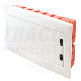   Tracon Süllyesztett elosztódoboz, fehér-sík ajtóval, NPE nélkül 1×18 (18) modul, IP40, (H×W×D=270×440×85mm)