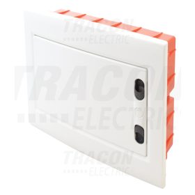  Tracon Süllyesztett elosztódoboz, fehér-sík ajtóval, NPE nélkül 1×8 (8) modul, IP40, (H×W×D=180×220×88mm)