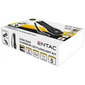   Entac Elemlámpa Fókuszálható Alu 5W (+Biciklikormány adapter)