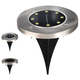   Entac Kerti Szolár Lámpa 10cm Műanyag 8 LED taposólámpa 4db/doboz AZ ÁR 1DB TERMÉKRE VONATKOZIK