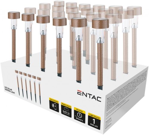 Entac Kerti Szolár Lámpa 36cm Rozsdamentes acél Barna 1 LED 24/kínáló