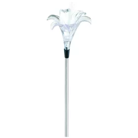  Entac Kerti Szolár Lámpa 34cm RGB Rozsdamentes acél virág forma