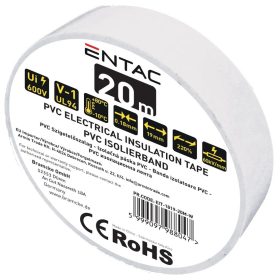 Entac Szigetelőszalag 0.18x19mm Fehér 20m