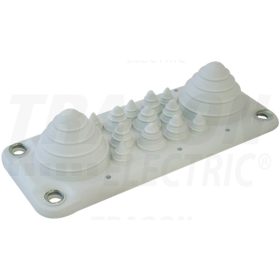   Tracon Elosztószekrény kábelbevezető, gumi, 14db kábelhez 222x92mm; IP55