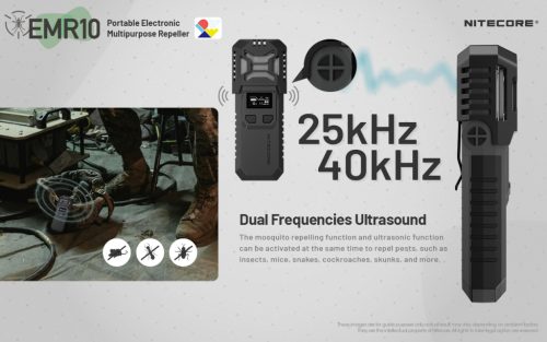 Nitecore Szúnyogriasztó Készülék EMR10 (2x 5000mAh 21700 tartozék)