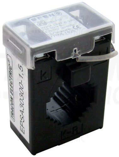 Tracon Hitelesített áramváltó, sin 30×10, Po:0,5S 200/5A, 1,5VA