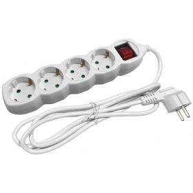 Entac Elosztó 4 Foglalat Kapcsolóval 1,5m 3G1,5