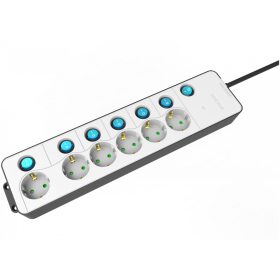   Entac Elosztó 6 Foglalat Különálló Kapcsolóval 1.5m 3G1,5
