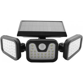   Entac Napelemes Műanyag Fali lámpa 15W SMD 3 fej mozgásérzékelővel