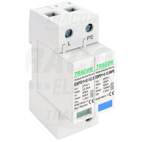   T1+T2 AC típusú túlfeszültség  levezető, cserélhető betéttel