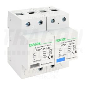   T1+T2 AC típusú túlfeszültség  levezető, egybeépített