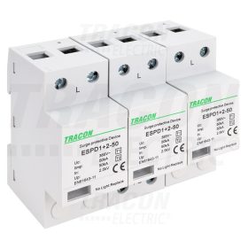   T1+T2 AC típusú túlfeszültség  levezető, egybeépített