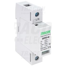   Tracon T2 AC típusú túlfeszültség levvezető, cserélhető betéttel