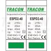 Tracon T2 AC típusú túlfeszültség levvezető, cserélhető betéttel
