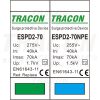 T2 AC típusú túlfeszültség levezető, cserélhető betéttel