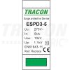 Tracon T3 AC típusú túlfeszültség levvezető, egybeépített
