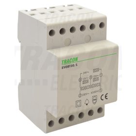   Tracon Biztonsági (csengő) transzformátor 230V/12-12-24V AC, Psmax.:30VA, Is:1,55A