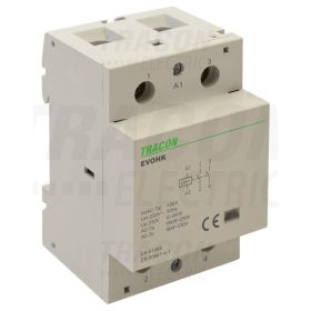   Tracon Installációs kontaktor 230V, 50Hz, 3 Mod, 2×NO, AC1/AC7a, 80A,