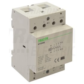   Tracon Installációs kontaktor 230V, 50Hz, 3 Mod, 4×NO, AC1/AC7a, 40A,