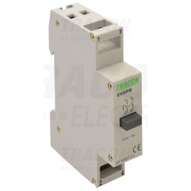   Tracon Moduláris nyomógomb 230V, 50Hz, 2NO, Ith:16A, AC-14, Ie:6A
