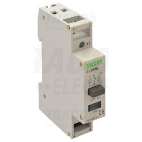   Tracon Moduláris nyomókapcsoló, jelzőfénnyel 230V, 50Hz, 1NO+1NC, LED, Ith:16A, AC-14, Ie:6A