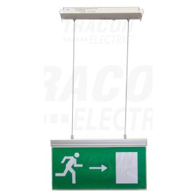   Tracon Élvilágítós LED kijáratjelző ragasztható piktogramokkal 230V, 50Hz, 18×LED, 3h, 3,6V / 900mAh, Ni-Cd