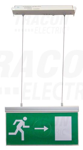 Tracon Élvilágítós LED kijáratjelző ragasztható piktogramokkal 230V, 50Hz, 18×LED, 3h, 3,6V / 900mAh, Ni-Cd