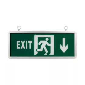   EXIT vészvilágító lámpatest 3W 2h kétoldalas fekete-zöld jobb nyíl