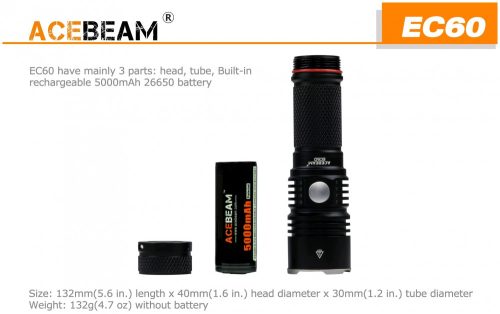 Acebeam LED Elemlámpa EC60
