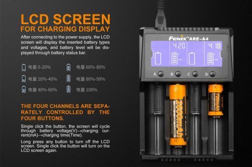 Fenix Light Kellék Akkumulátor Töltő Multifunkcionális A4