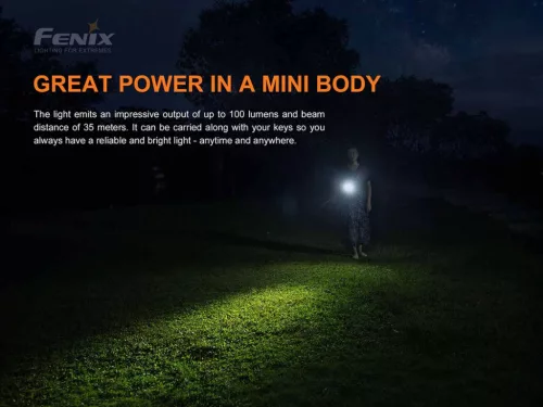 Fenix Light Elemlámpa E01 V2.0 LED Fekete
