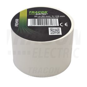   Tracon Szigetelőszalag, fehér 20m×50mm, PVC, 0-90°C, 40kV/mm