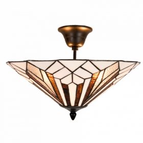  Filamentled Morpeth Semi Flush Tiffany mennyezeti lámpa FIL5LL-5896
