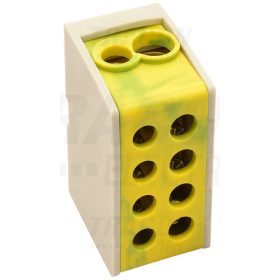   Tracon Főáramköri leágazó kapocs, sínre szerelhető, zöld/sárga 1×35+1×25mm2/1×35+1×25mm2, 400VAC, 125A