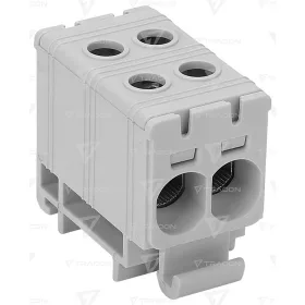 Főáramköri leágazó kapocs, sínre szerelhető, szürke