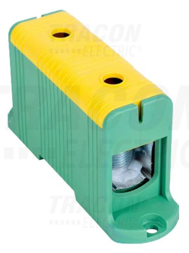 Tracon Főáramköri leágazó kapocs, sínre szerelhető, zöld/sárga 6-50mm2, max. 800VAC, max.160A